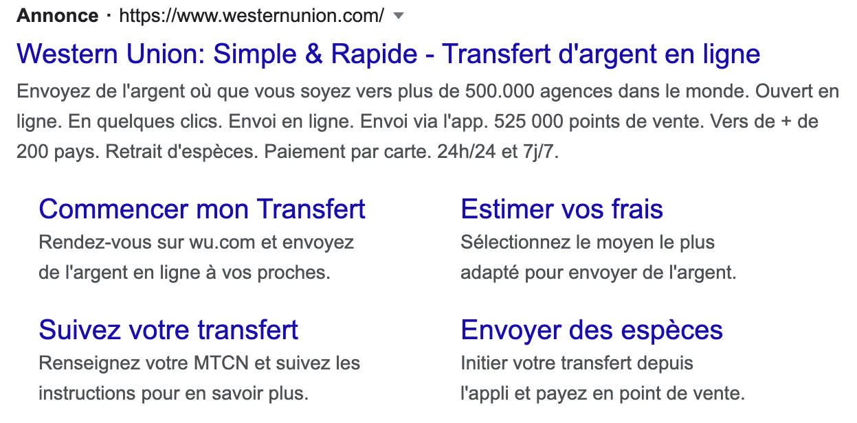 Liens annexes annonce payante